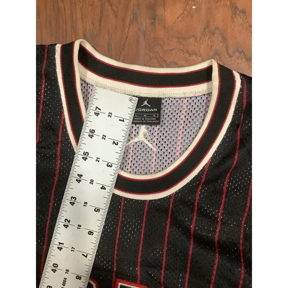 Jordan Mens Michael Jordan Jersey Pinstripes Sz Large Authentic Jordan Brand Jer